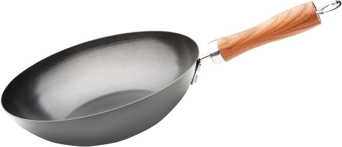 Koolstofstalen Inductie Wok met Antiaanbaklaag 20 cm
