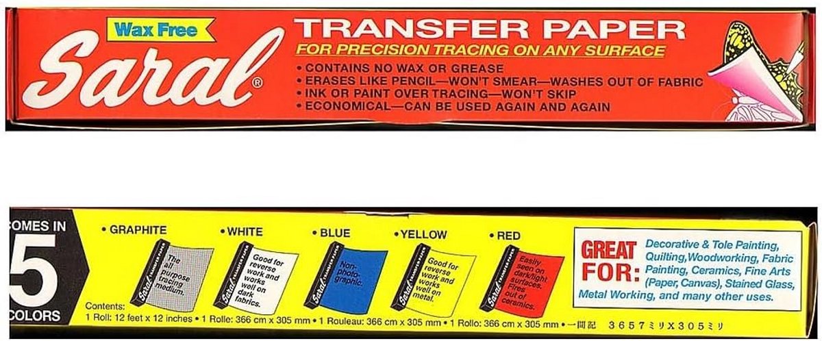 Wasvrij Transferpapier voor Precisie Traceren - 12 inch x 12 voet