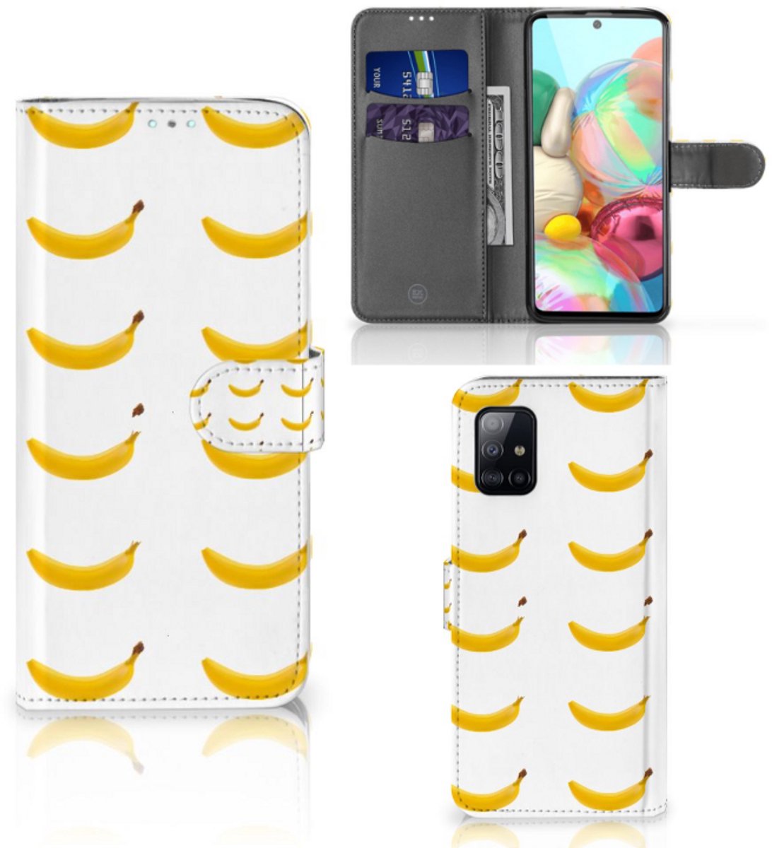Samsung Galaxy A71 Book Cover Banana