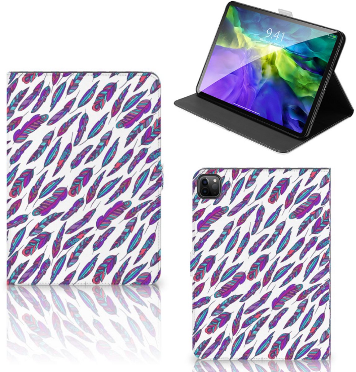 iPad Pro 11 2020/2021/2022 Tablet Hoes Feathers Color