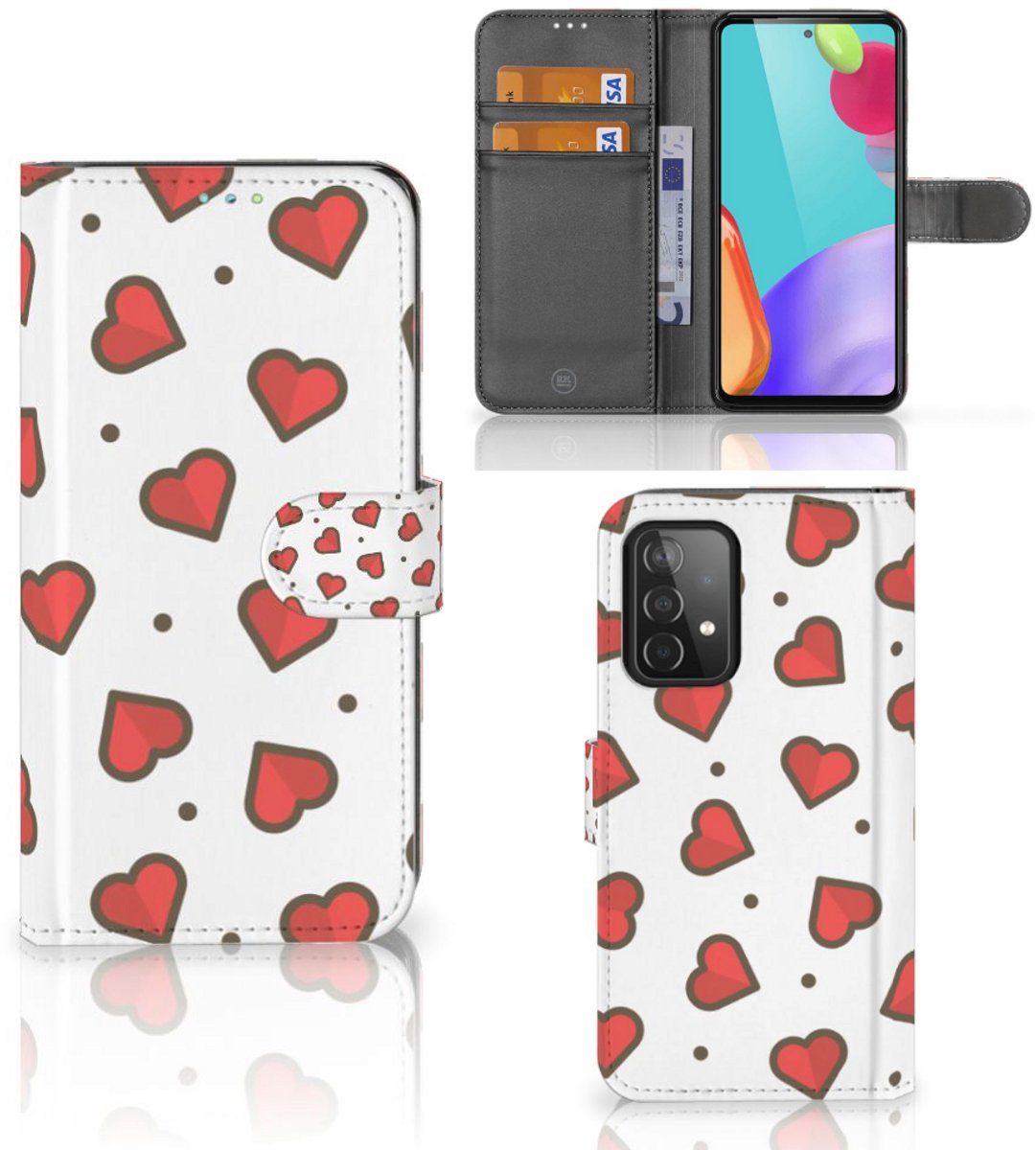Samsung Galaxy A52 Telefoon Hoesje Hearts