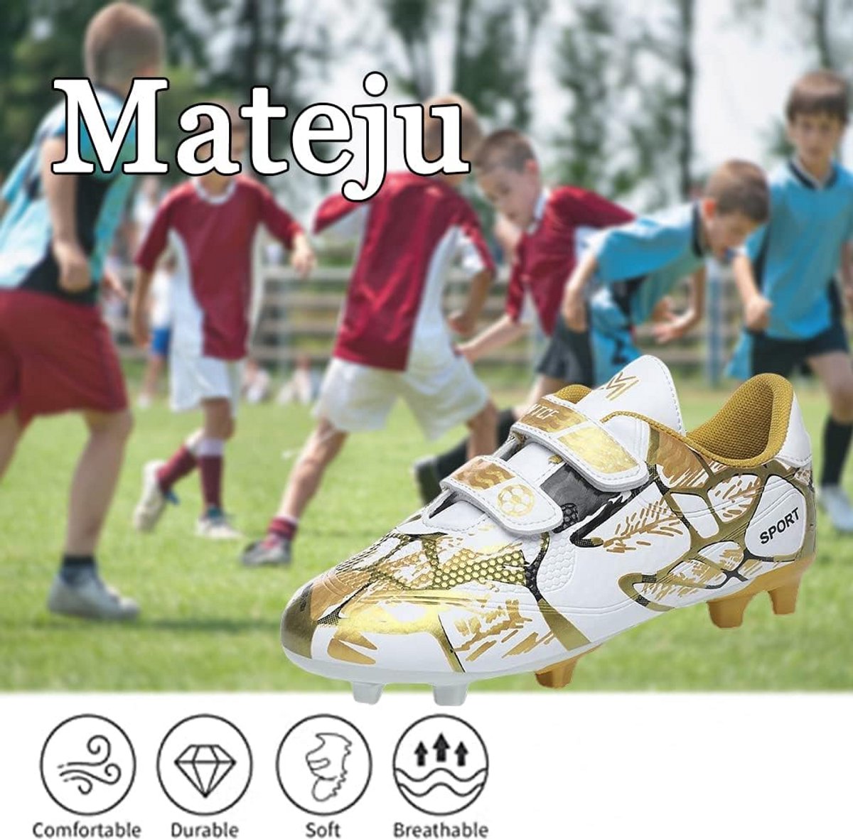 Kinderen Voetbalschoenen Antislip Ademend voor Turf en Kunstgras - Unisex