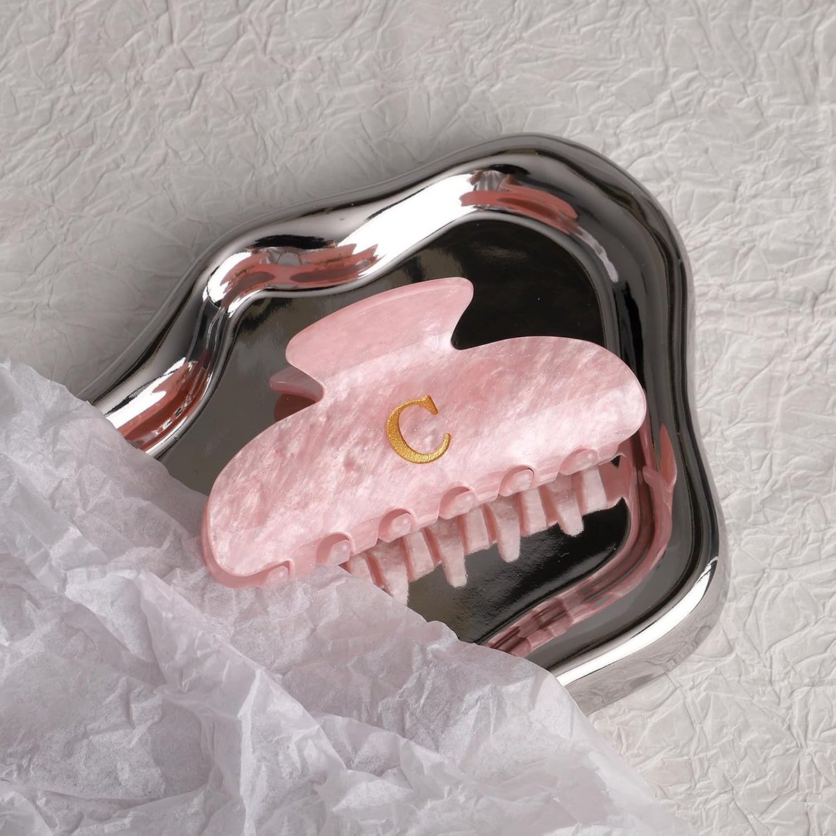 Gepersonaliseerde Haarclip met Initialen voor Dames - Cadeau voor Verjaardag en Bruiloft