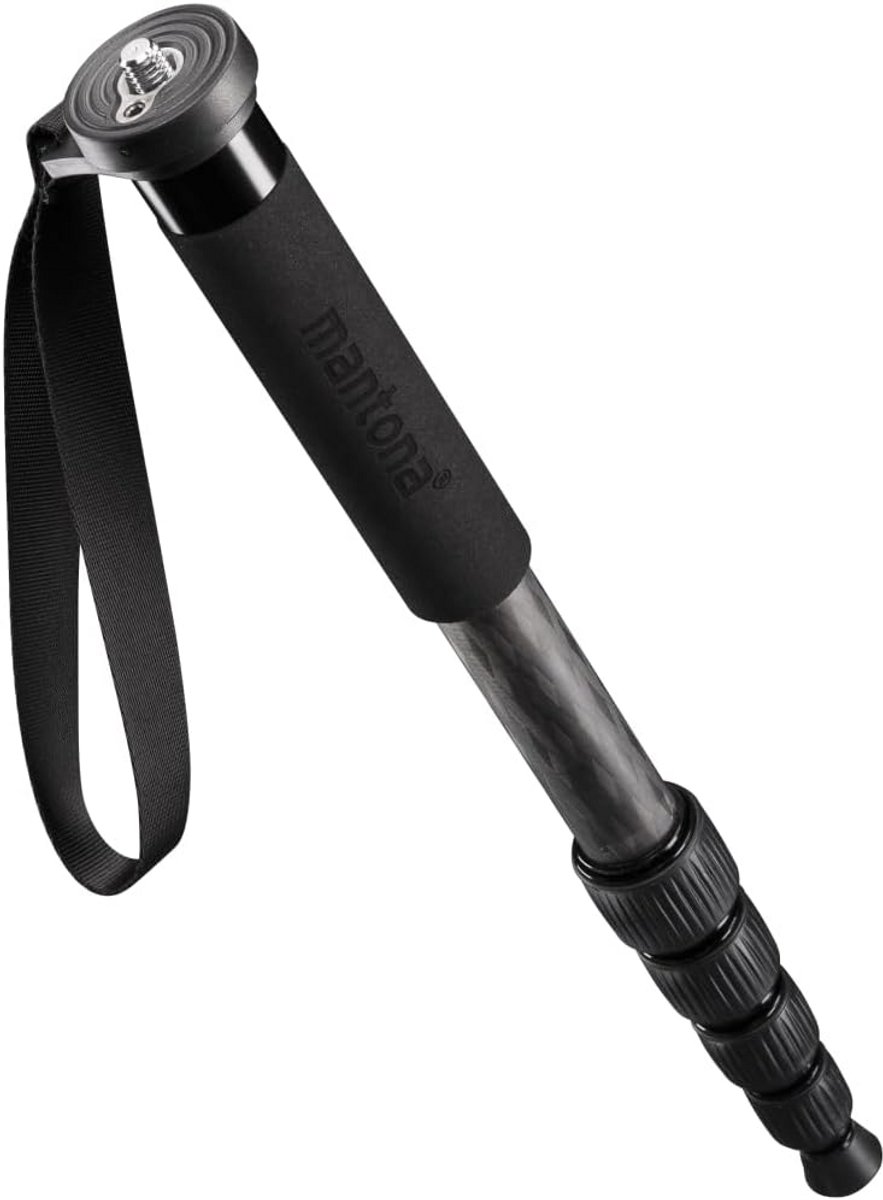 Lichtgewicht Carbon Monopod - In Hoogte Verstelbaar Statief voor Reizen en Video