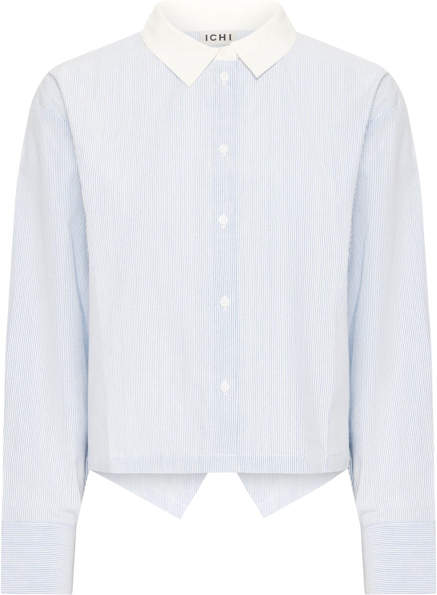 Ichi IHKEILA SH Dames Blouse - BLUE/WHITE STRIPE