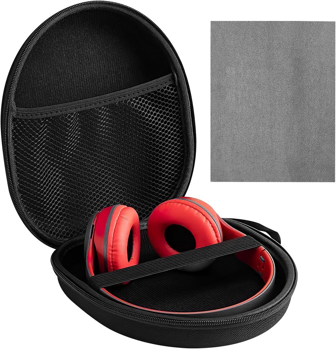 Universele Harde Koffer voor Over-Ear Hoofdtelefoons - Inclusief Magische Poetsdoek