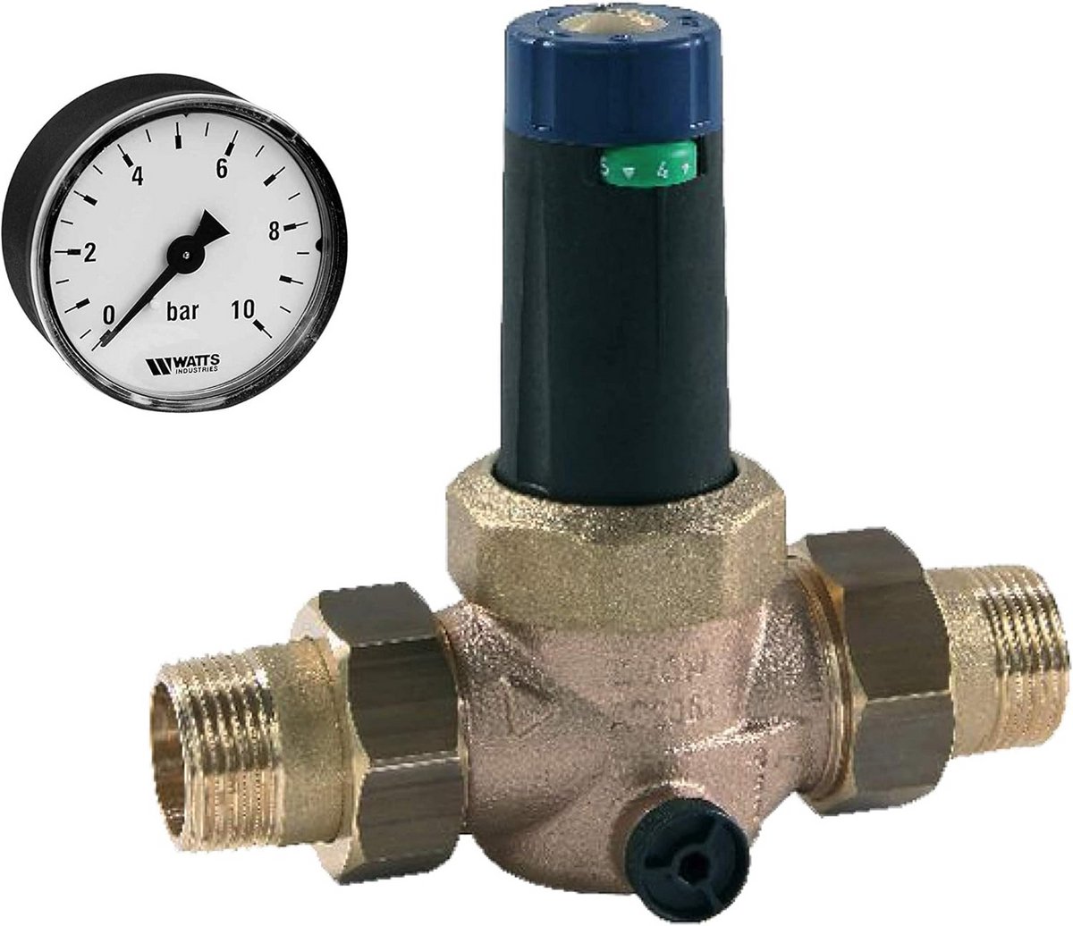 Drukregelaar met Manometer DN 25 (1" Aansluiting) Drinkwater