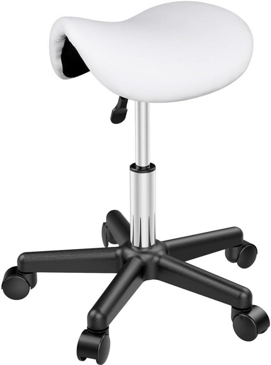Zadelkruk op Wielen - Kapperskruk Ergonomisch - Tabouret - Verstelbaar