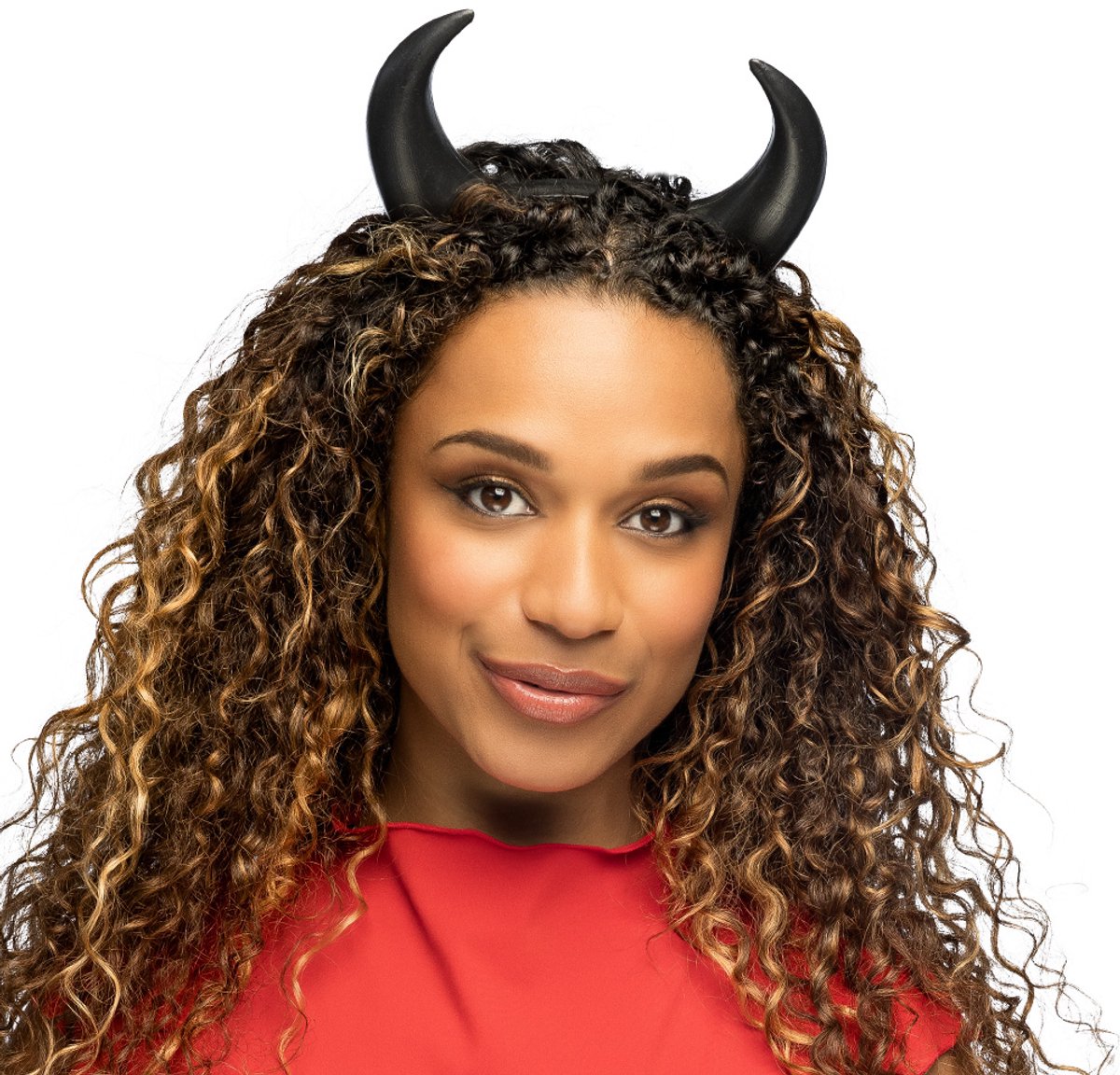 Boland - Diadeem Duivelhoorntjes promo zwart Zwart - Één maat - Kinderen en volwassenen - Unisex - Demoon - Verkleedaccessoire - Cosplay - Themafeest