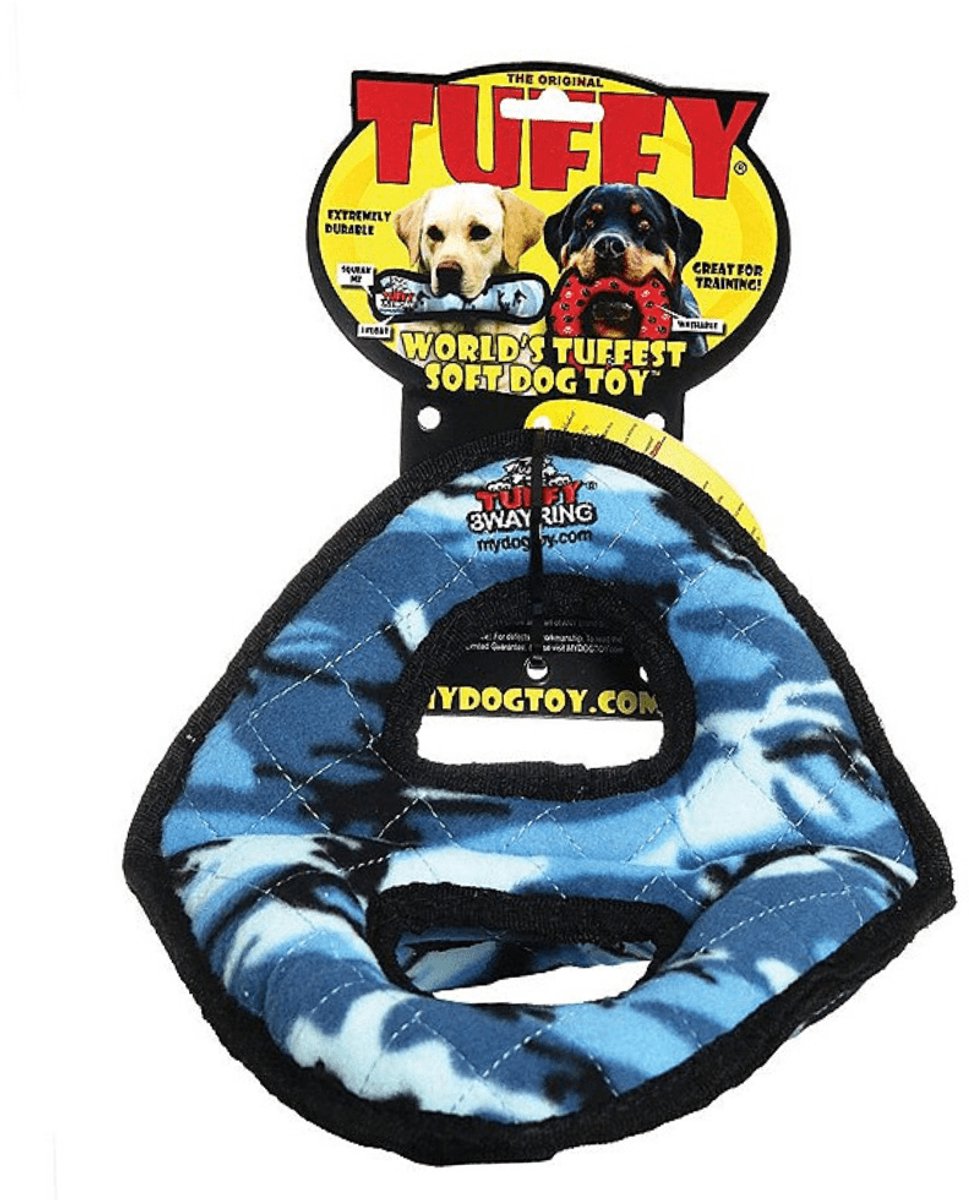Tuffy - Ultimate 3-Way Ring - Hondenspeeltje - Blauw - TUFFY 9