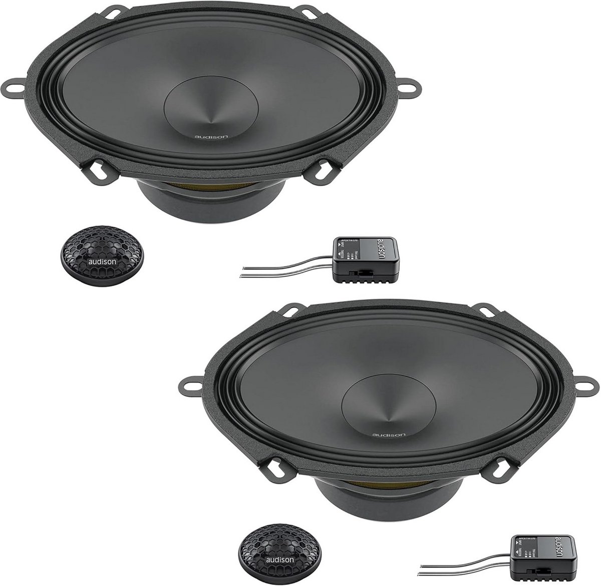 5x7 Inch 2-Weg Componenten Speaker Set - 300W Peak Vermogen