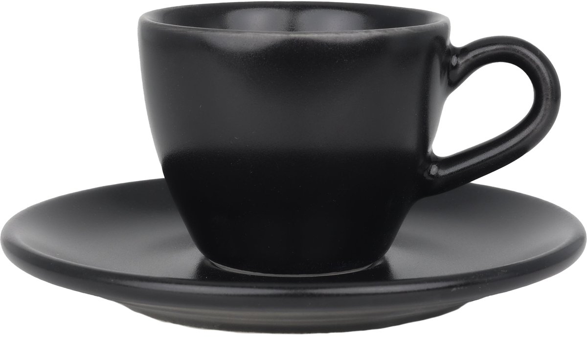 Bonna Notte - Espresso kopjes & schotel - 70 cc - Porselein - set van 6