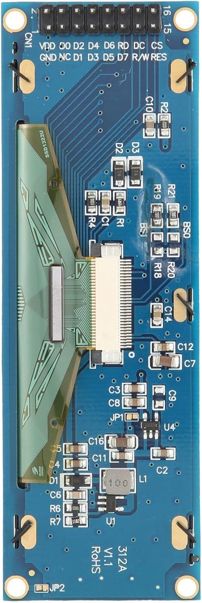 OLED Scherm - Grafisch LCD Module - Data Weergave - SSD1322 Controller - 312 Inch 256x64 - Geel