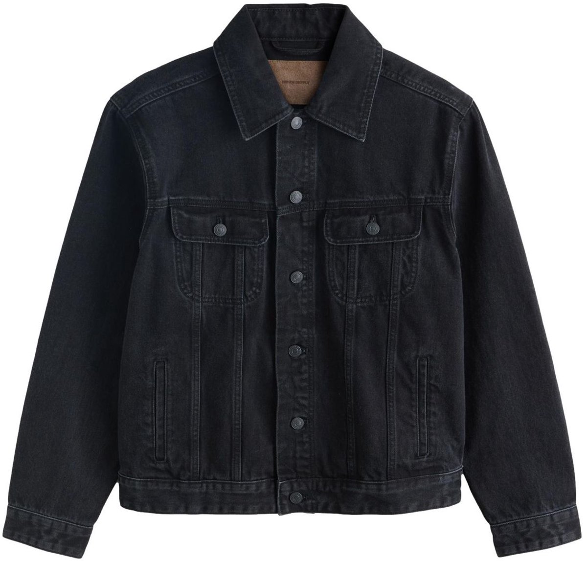 Next - Heren - Denim jack met knopen - Zwart