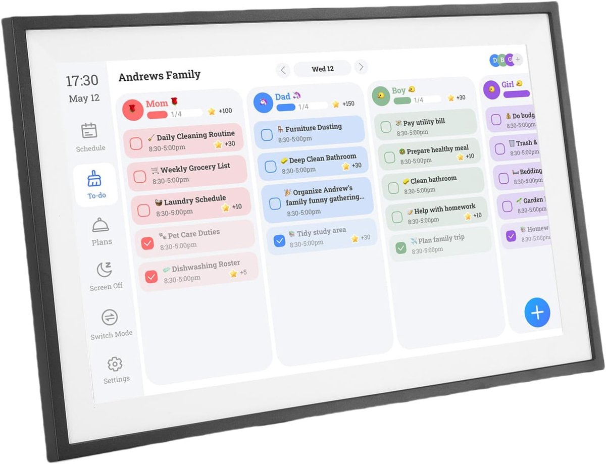 Digitale Kalender - Smart Display - Familie Planning - Interactief Touchscreen - 156 Inch