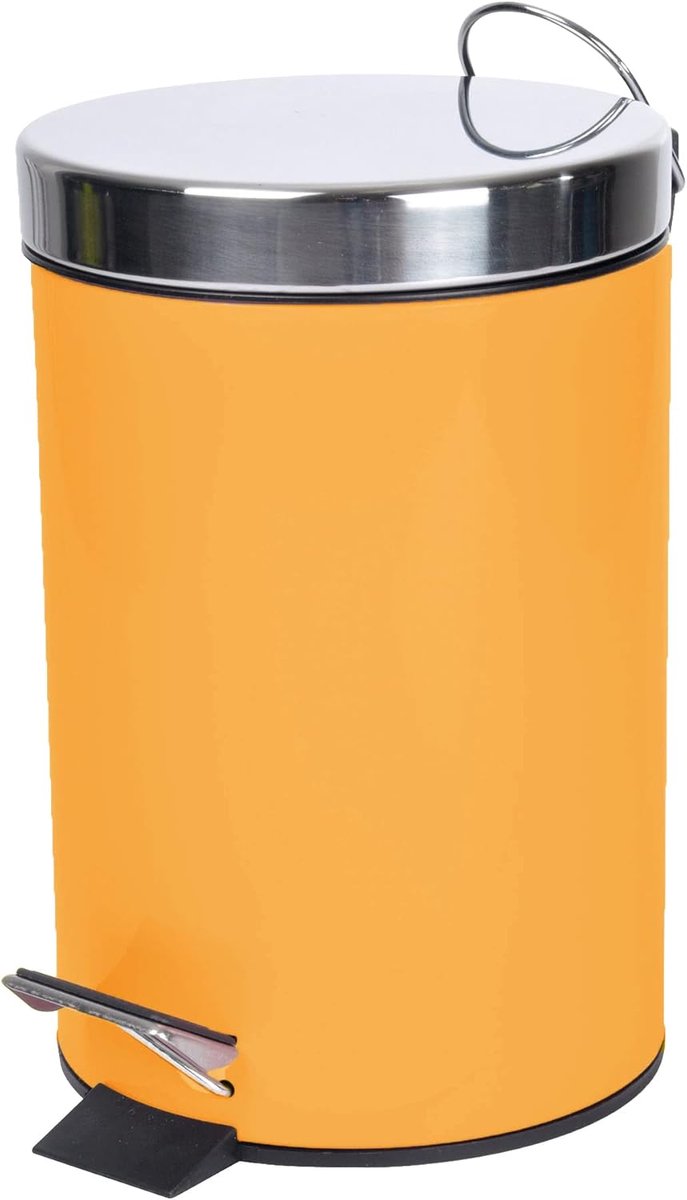 Pedaalemmer - Vuilnisbak - Badkamer Afval - Met Deksel - 3 Liter - Oker