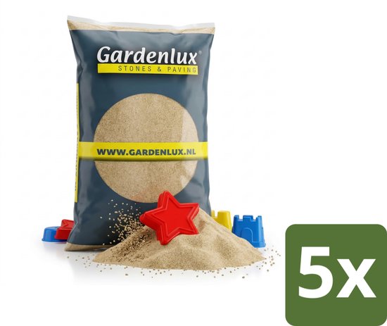 Gardenlux - Speelzand - Zandbakzand voor Kinderen - Gecertificeerd - 5 x 20 kg