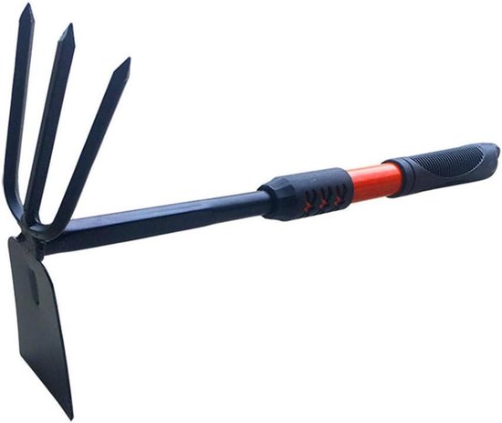 Vijf-Tand Hark - Bloem Schop - Tuinieren Bloem Schoffel - Dual-Purpose Tuingereedschap - Rood Handvat van Merkloos	 — afbeelding 3