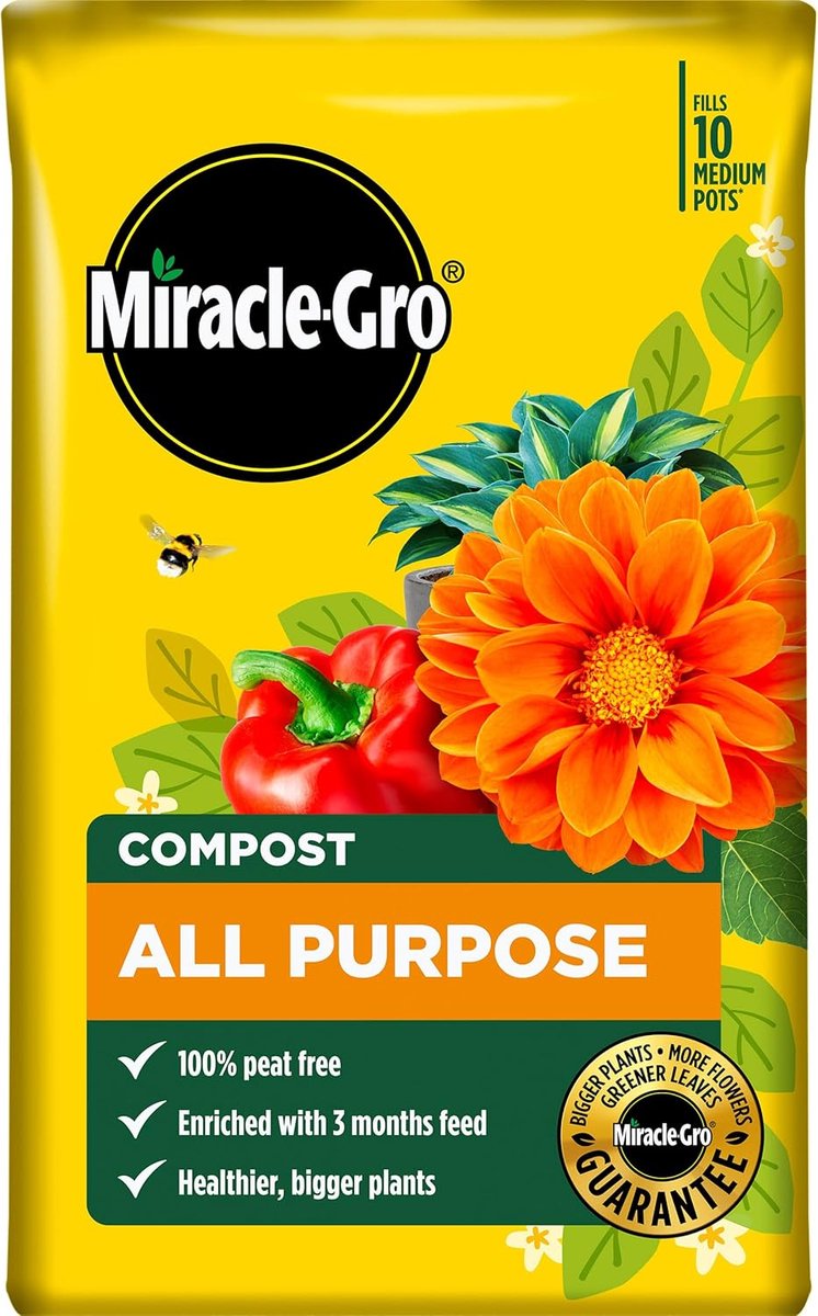 Premium Compost - Plantaarde potgrond - Planten verpotten - Vrij van veen - 50 liter - Bruin
