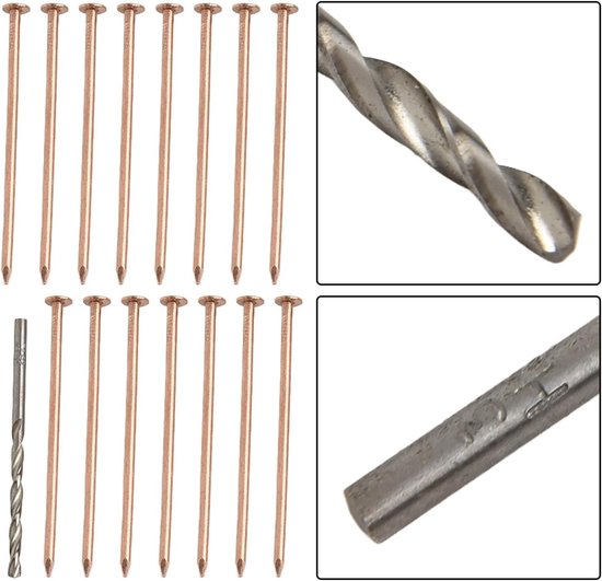 Boomstronk Verwijderaar - Wortel Doder - Stronken Verwerken - Pure Koperen Spijkers - 105 cm - Koperkleurig — afbeelding 3
