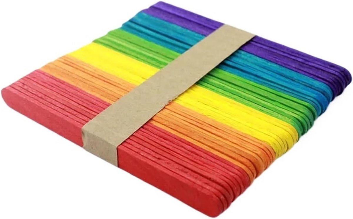 Houten Stokjes - Lolly IJsstokjes - Creatief Knutselen - Natuurlijk Materiaal - Meerdere M