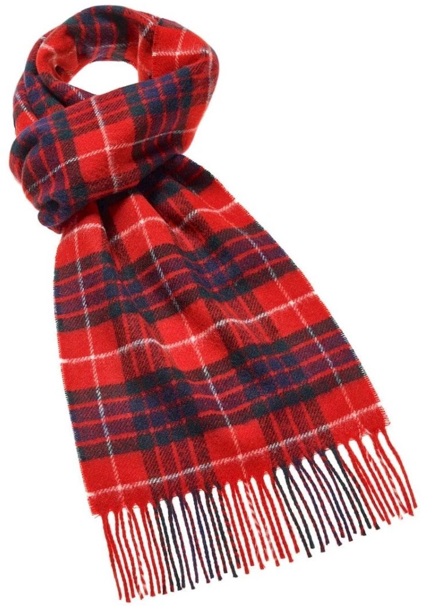 Sjaal Tartan Red Fraser - Meriono Lamswol - 25 x 190 - Bronte by Moon Scotland