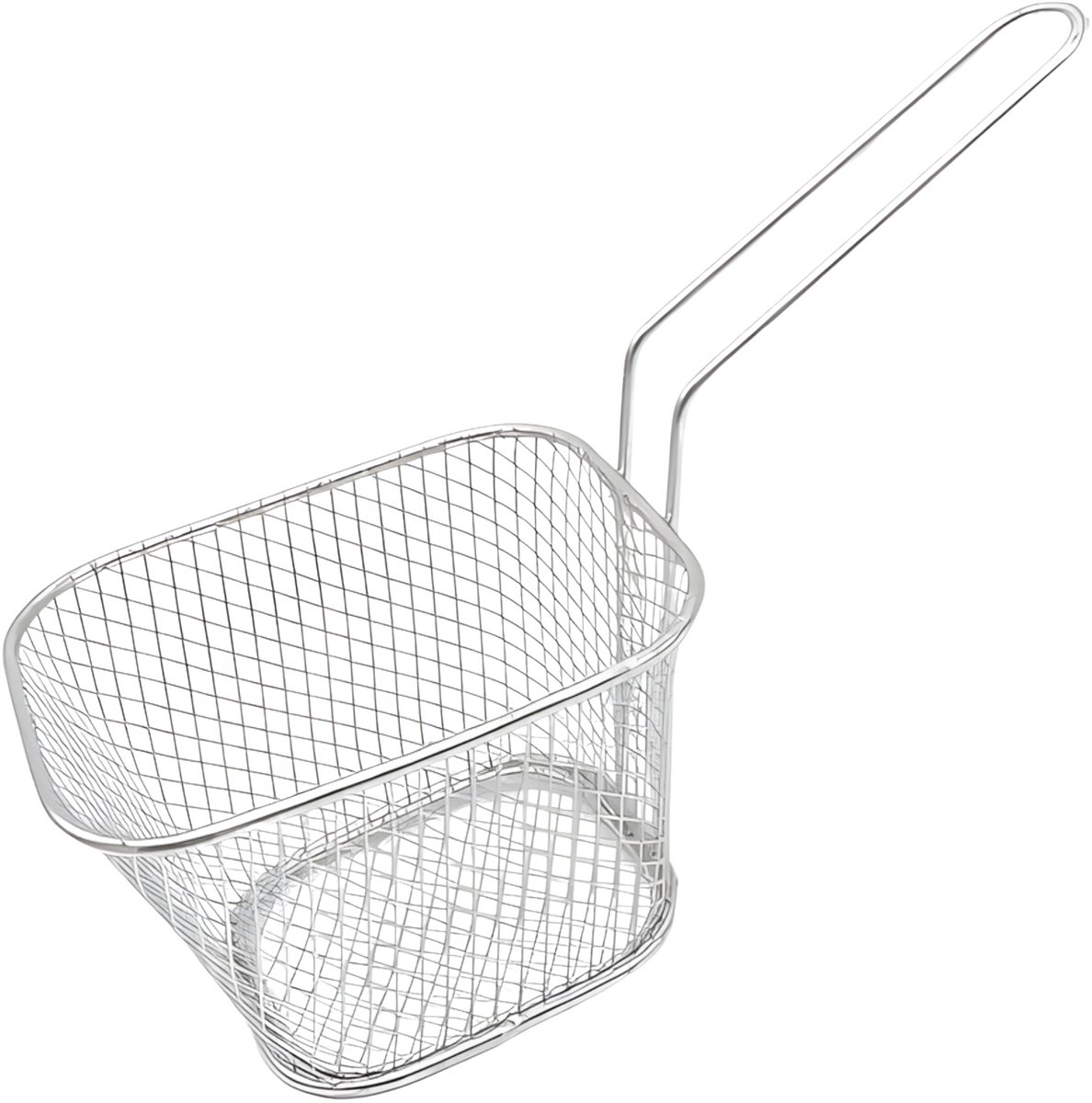 Frietmandje - 15x8 cm - metaal - snack serveer mandje - frituur serveerschaal