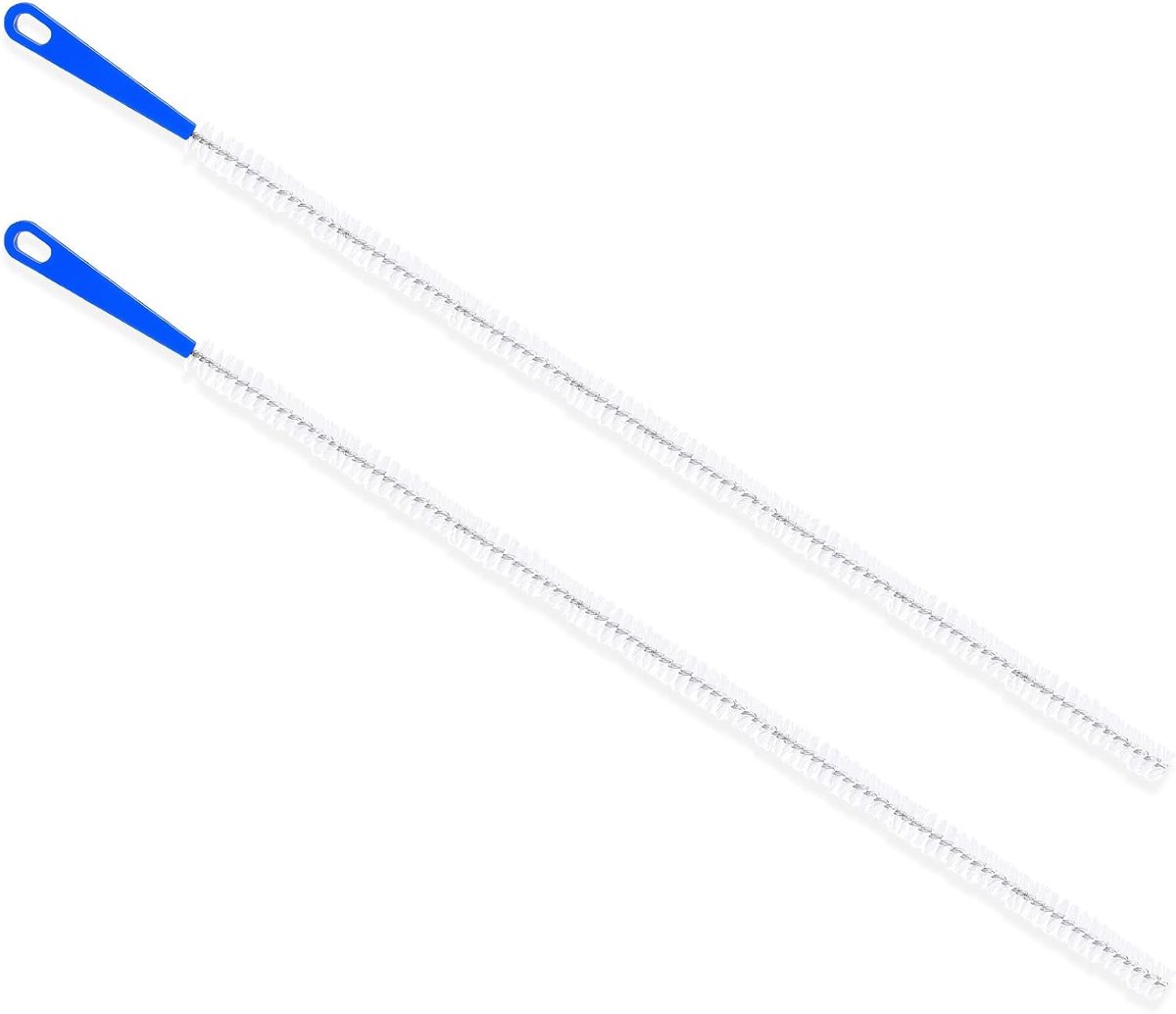 Afvoerborstel Set - Reinigingsborstels Riool - Verstopte Afvoer - Flexibele Nylon Borstels - 60cm Lengte - Blauw