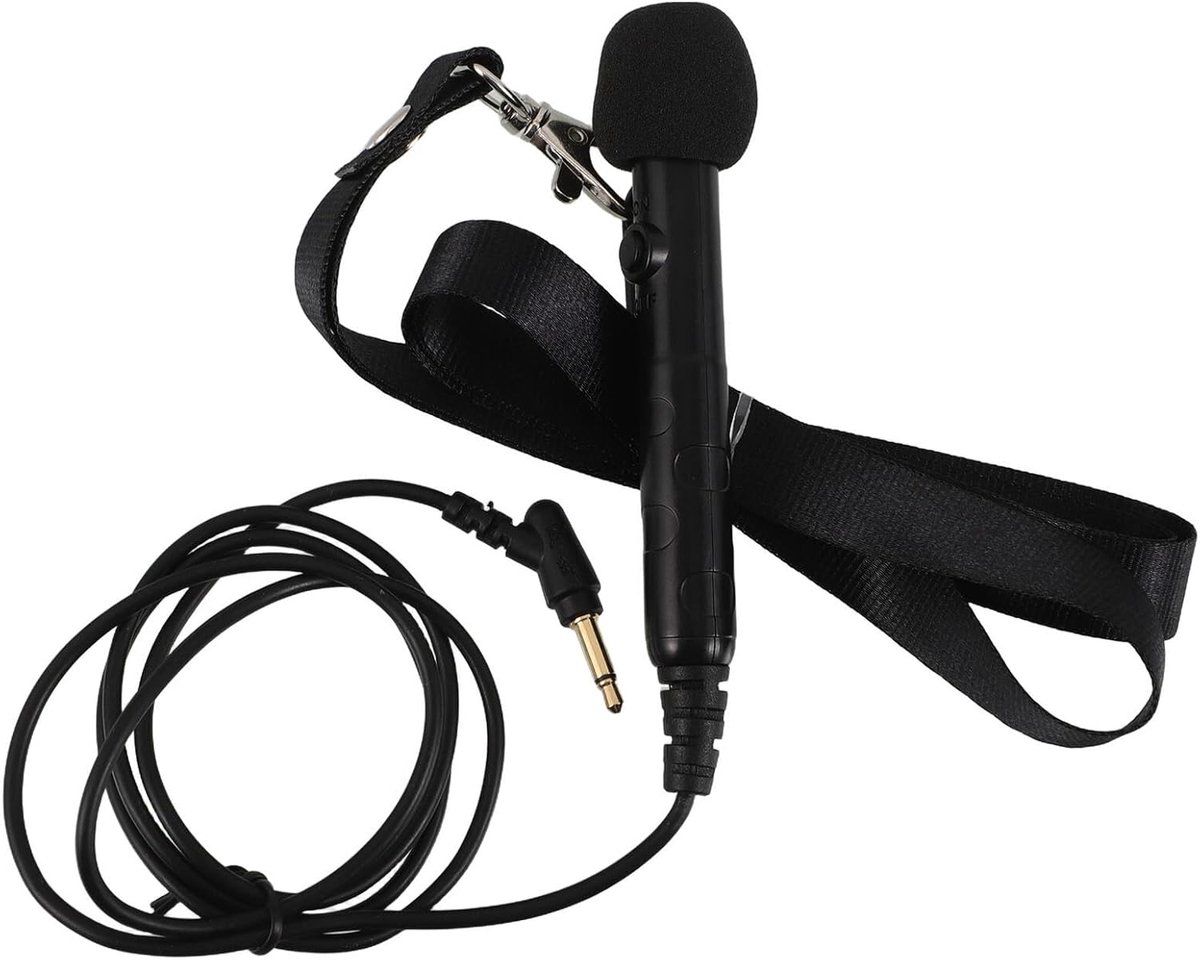 Handmicrofoon - Mini microfoon - Stemversterking - Ruisonderdrukking - 98 cm - Zwart