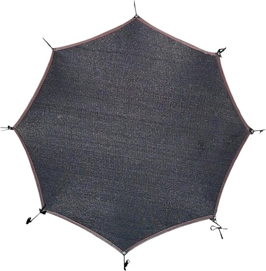 Trampoline Zonnedak - UV Beschermend Dak - Buiten Spelen - Waterdicht Nylon Materiaal - Geschikt voor 6/8 Stangen - Zwart