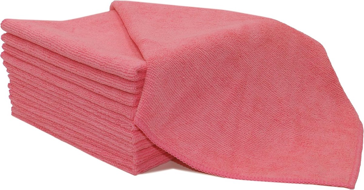 Set van 10 microvezel reinigingsdoeken 40x40 cm – Ultra absorberend en sneldrogend