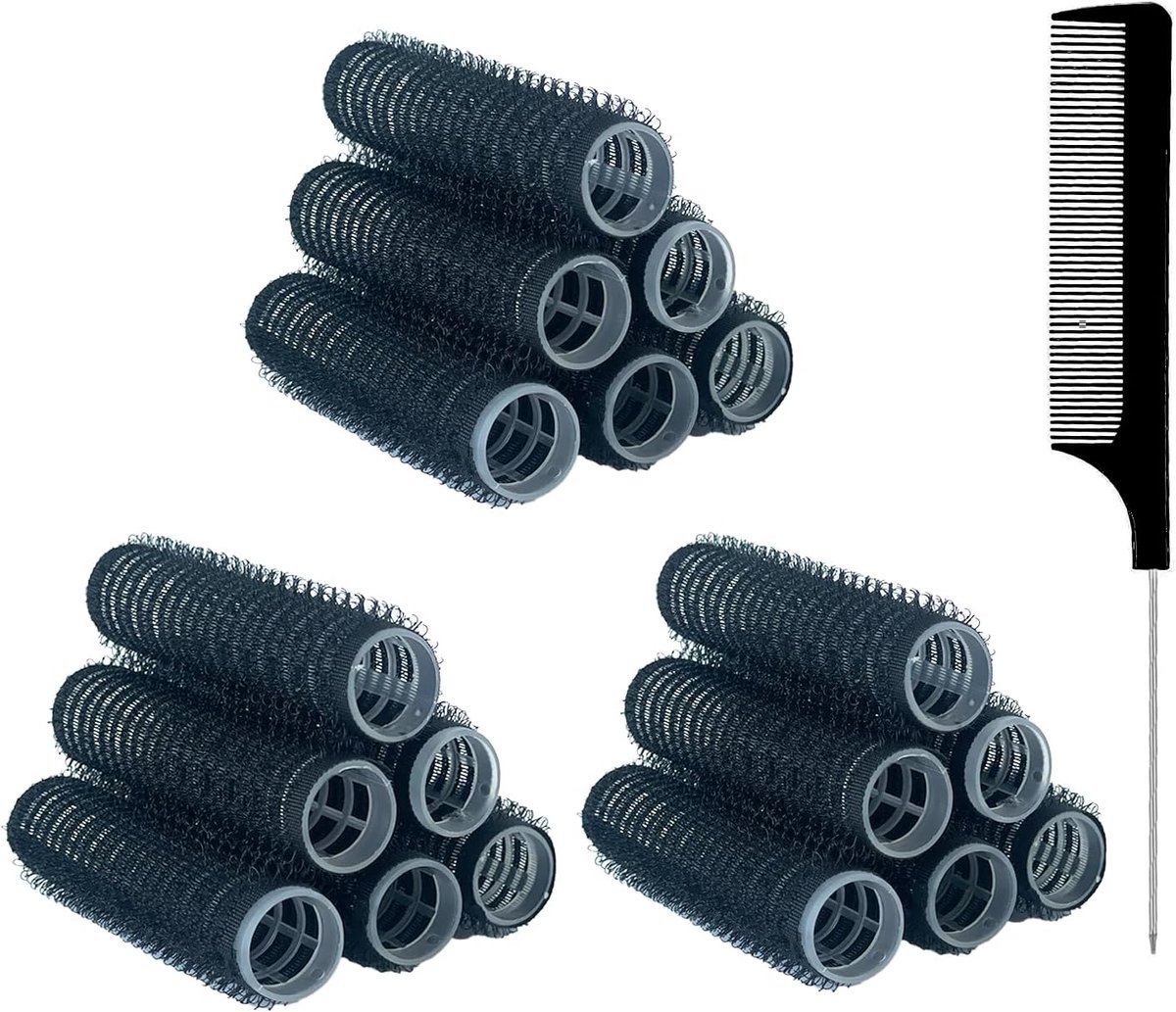 Zelf Grip Haar Krulspelden - 18 Stuks Hitteloze Roller voor Kapsels