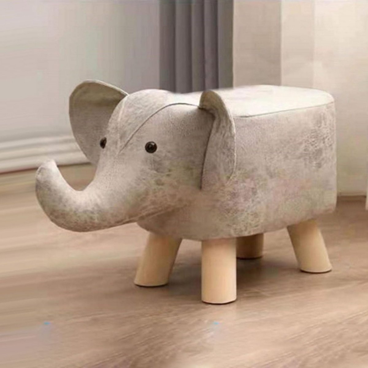 Schattige Dieren Voetenbankjes voor Kinderen - Comfortabele en Multifunctionele Houten Poefjes