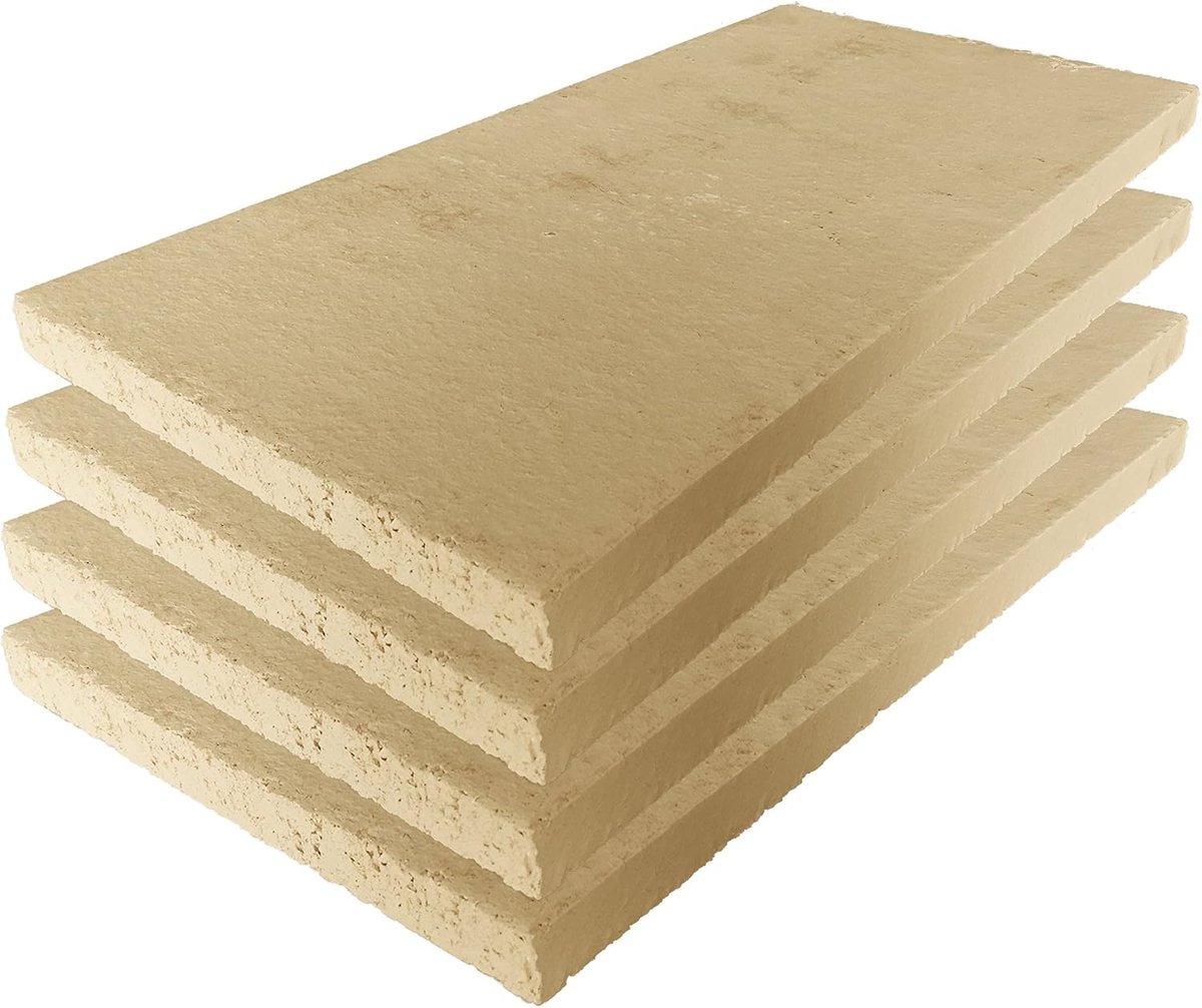 Vuurvaste Chamotte Plaat 40 x 20 x 2 cm - Temperatuurbestendig tot 1200°C