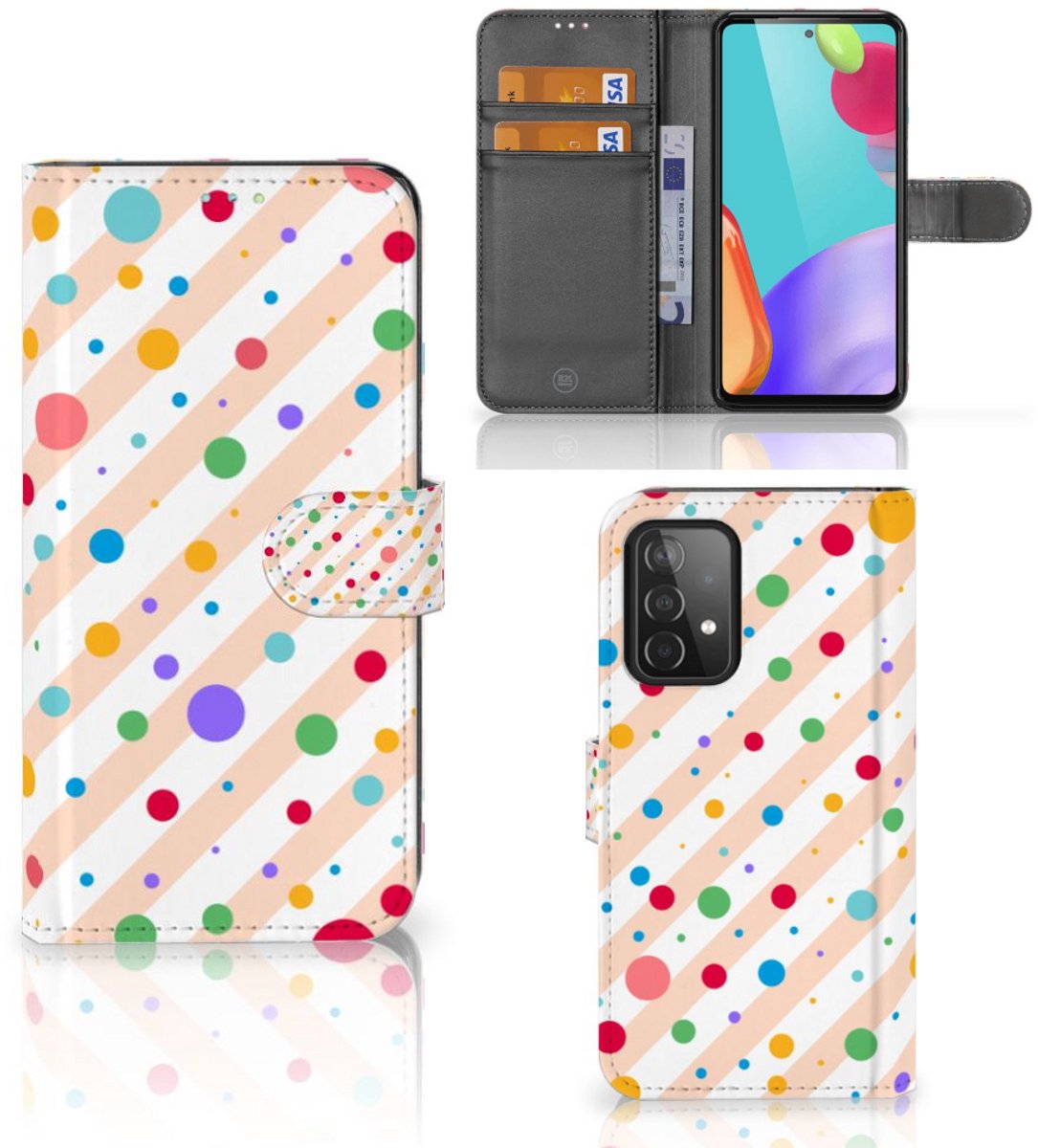 Samsung Galaxy A52 Telefoon Hoesje Dots