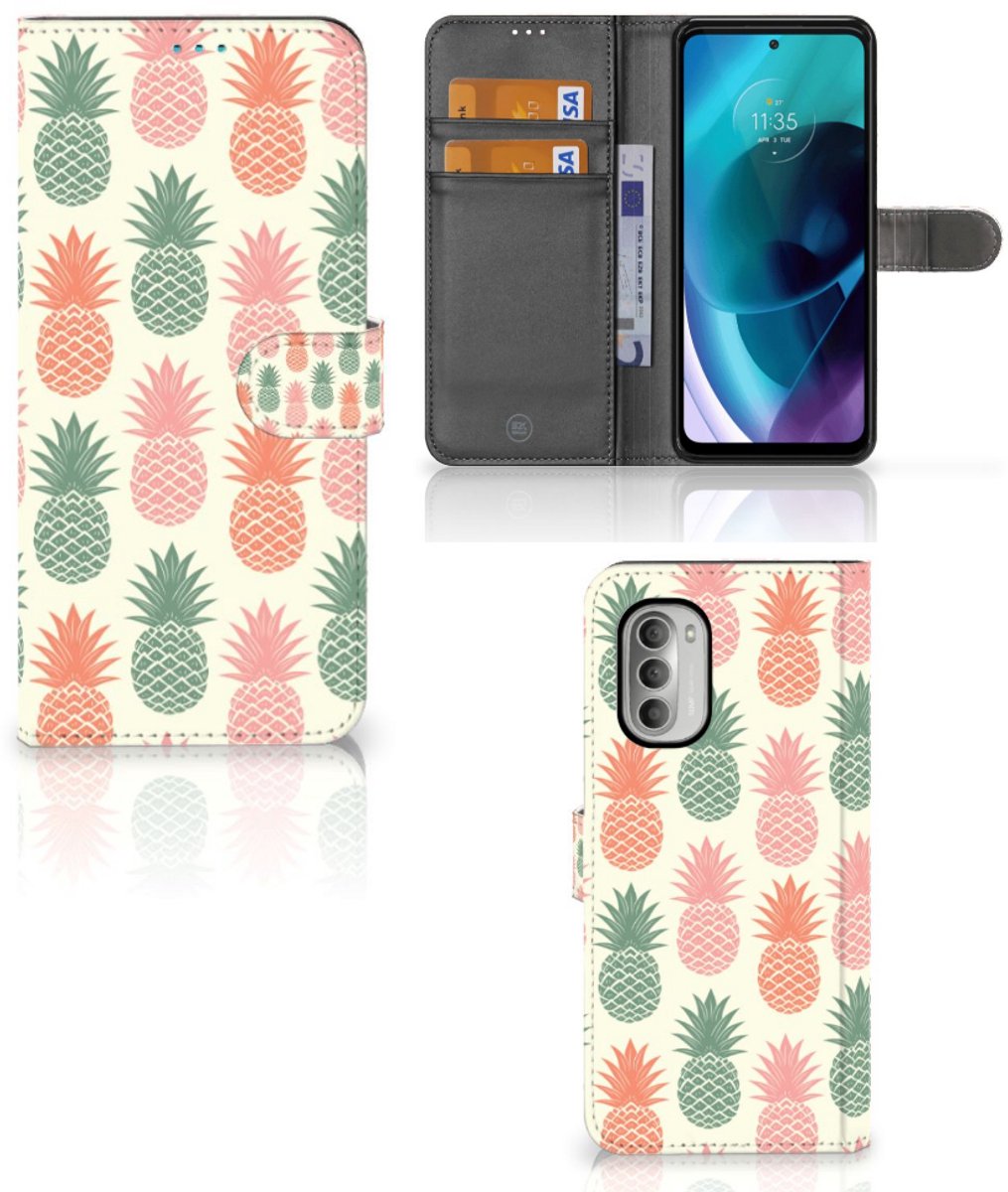 Motorola Moto G51 5G Book Cover Ananas