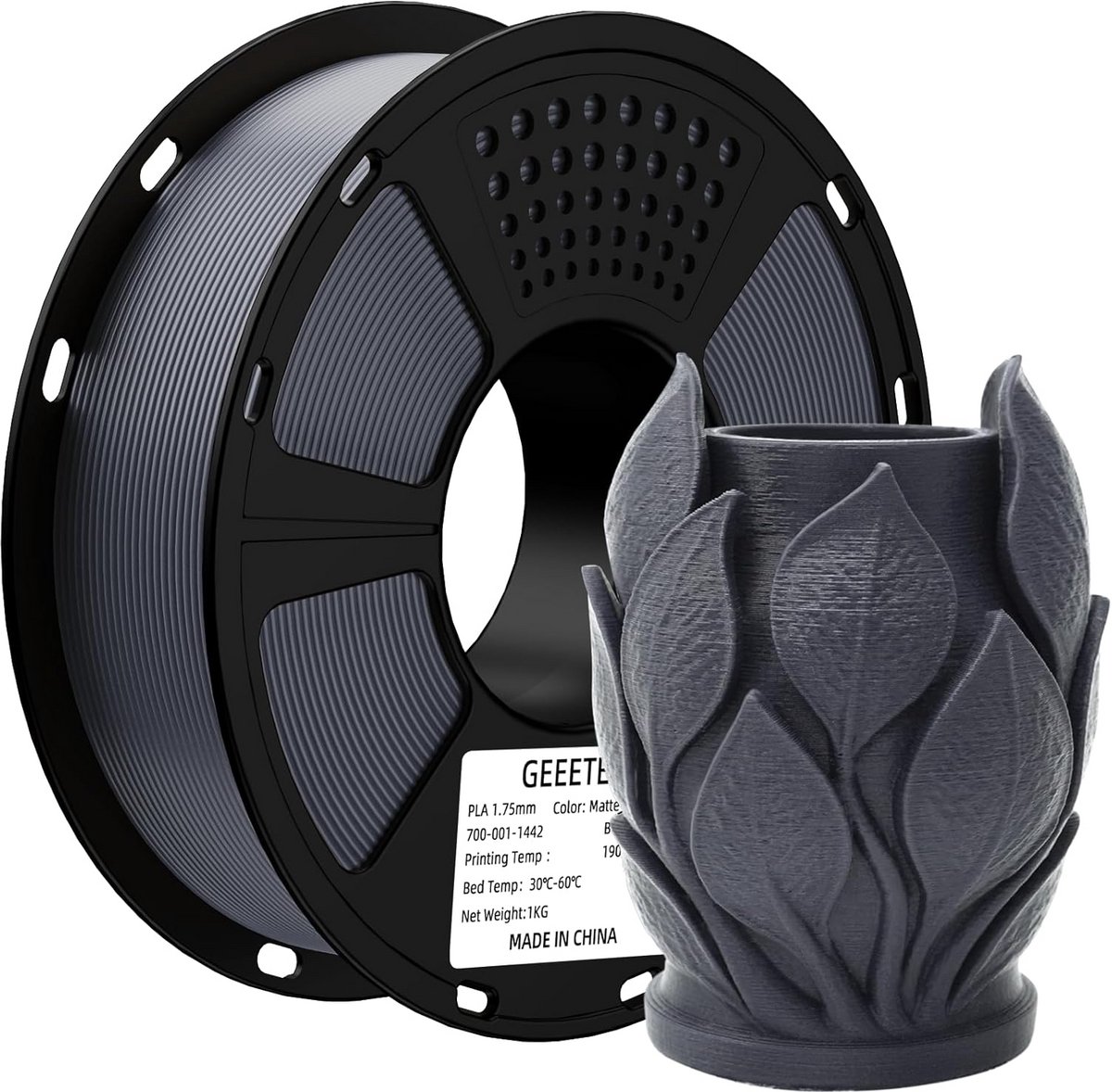 Zijdeachtig PLA Filament 1,75mm voor 3D Printers - 1kg Spoel