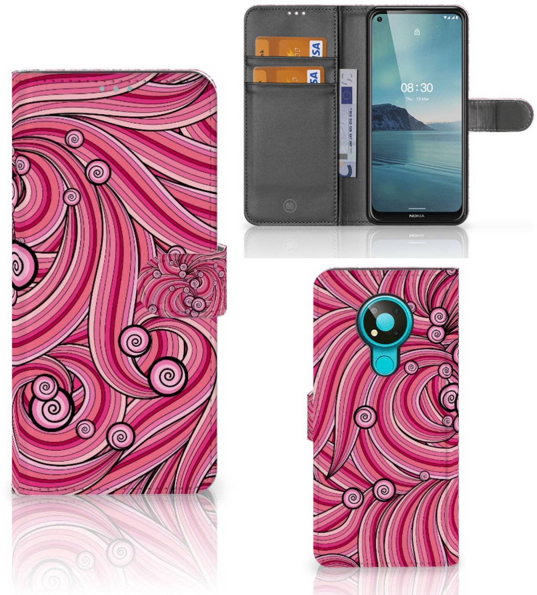 Nokia 3.4 Hoesje Swirl Pink