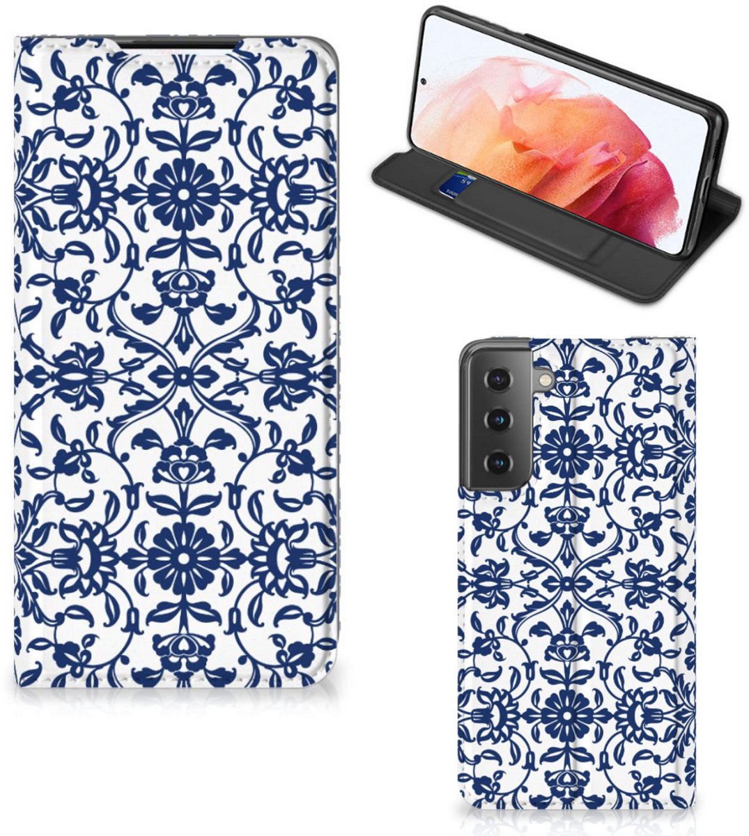 Samsung Galaxy S21 Smart Cover Flower Blue