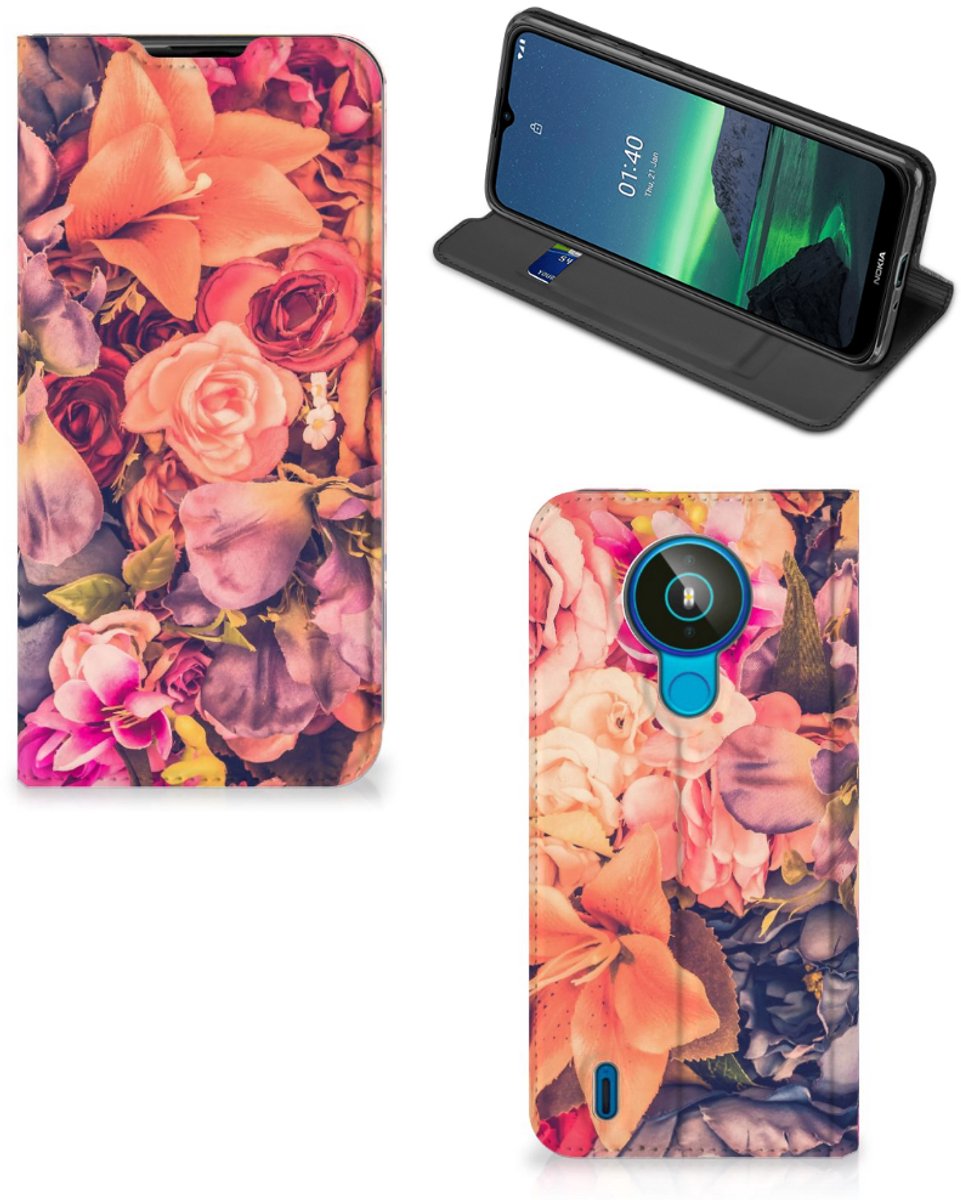 Nokia 1.4 Smart Cover Bosje Bloemen