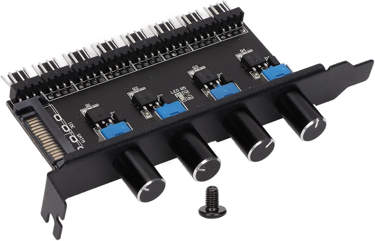 8-kanaals PC ventilatorhub met snelheidscontrole voor koelsystemen