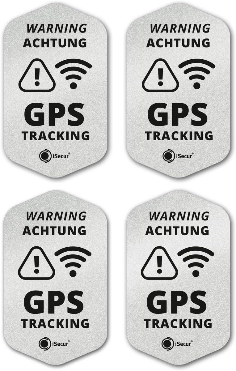 4-delige GPS-tracking sticker set - weerbestendige stickers voor buitengebruik