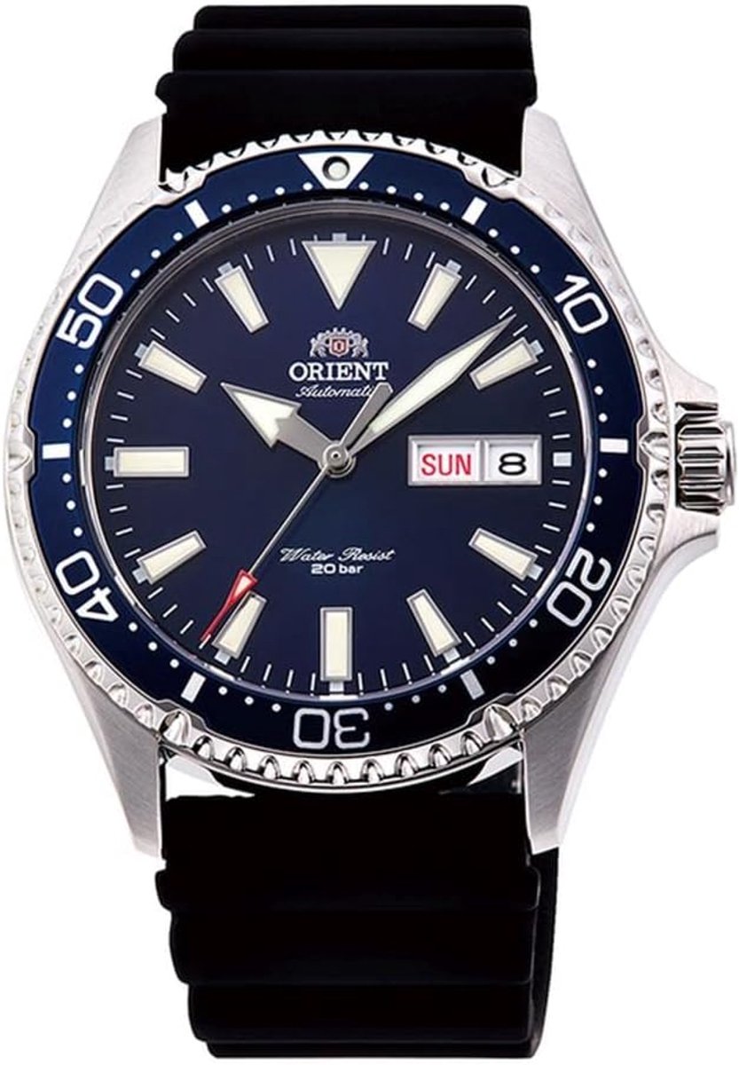 Automatisch duikhorloge met saffierglas voor heren - Staal of siliconen - Blauw
