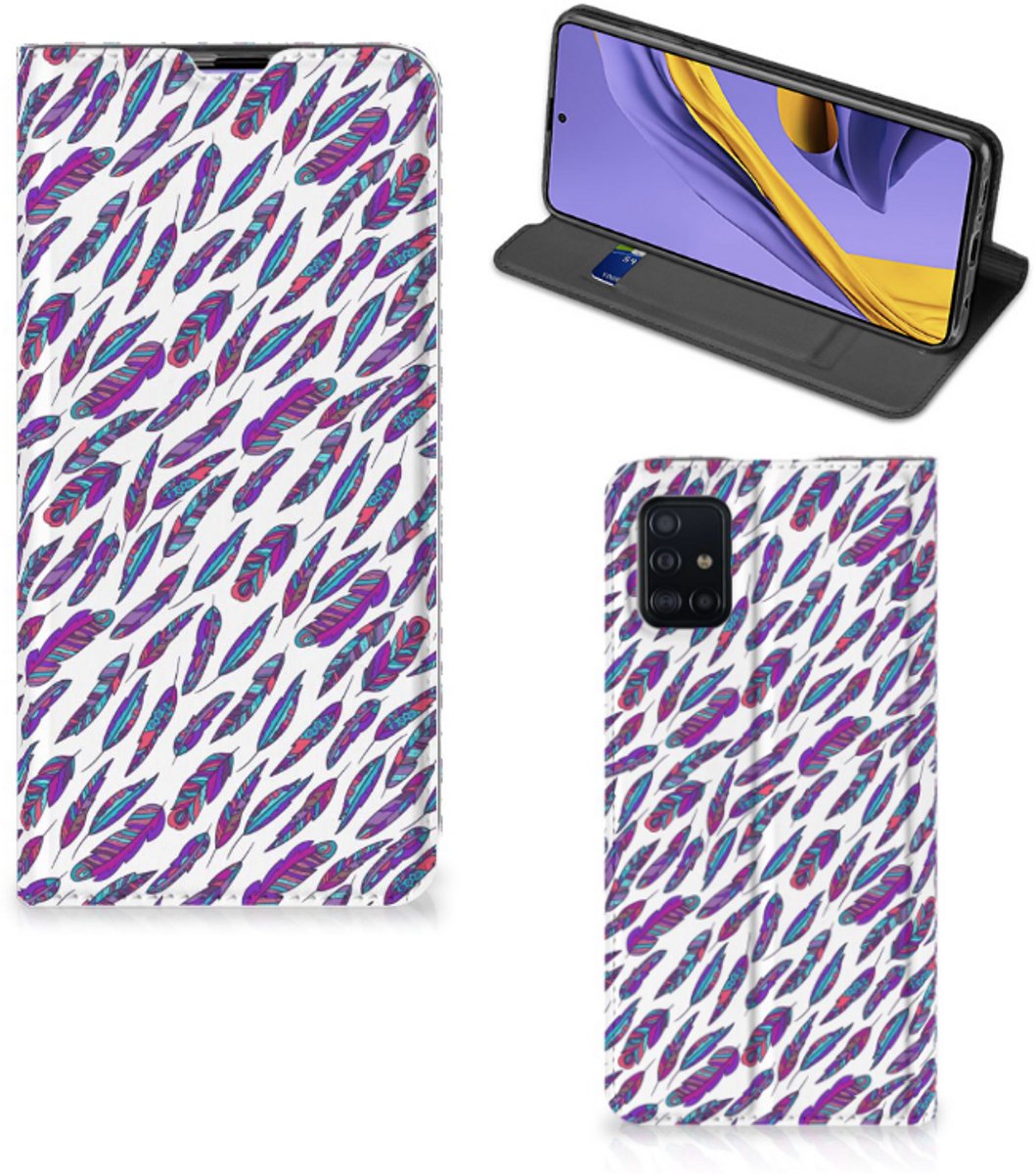 Samsung Galaxy A51 Hoesje met Magneet Feathers Color