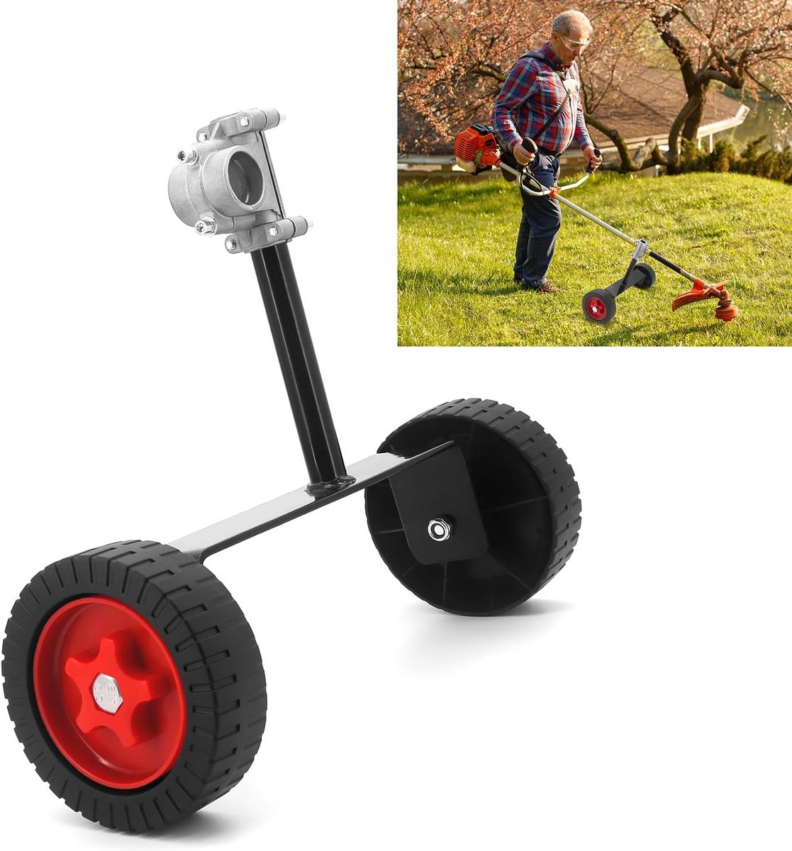 Verstelbare Steunwielen voor Grastrimmers - Universele Accessoires voor Tuinmachines
