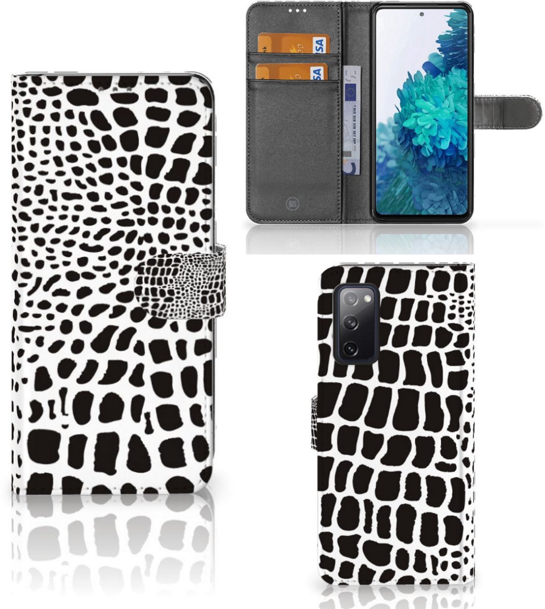 Samsung Galaxy S20 FE Telefoonhoesje met Pasjes Slangenprint