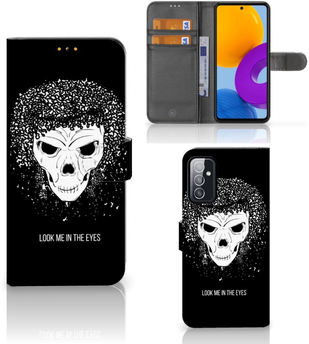 Telefoonhoesje met Naam Samsung Galaxy M52 Skull Hair