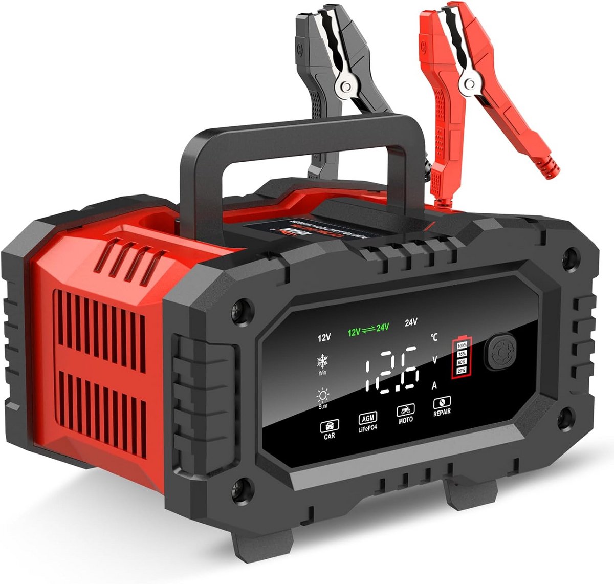 Batterijlader Onderhouder 5A 12V - Ideaal voor Auto, Motor, Boot en Grasmaaier