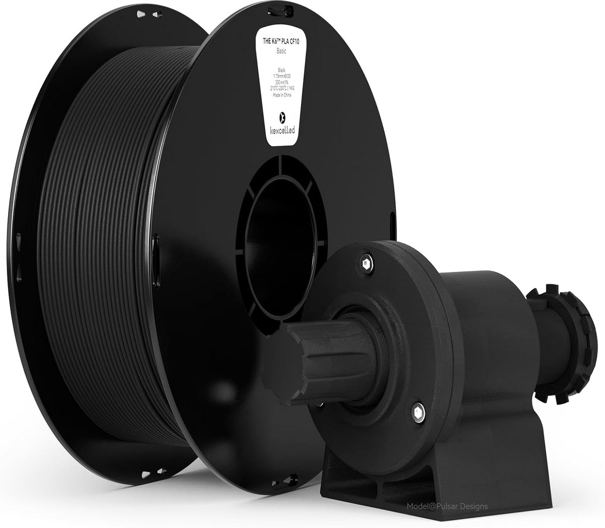 Carbon Fiber PLA 3D Printer Filament Zwart 1.75mm 1KG - Verbeterde Sterkte