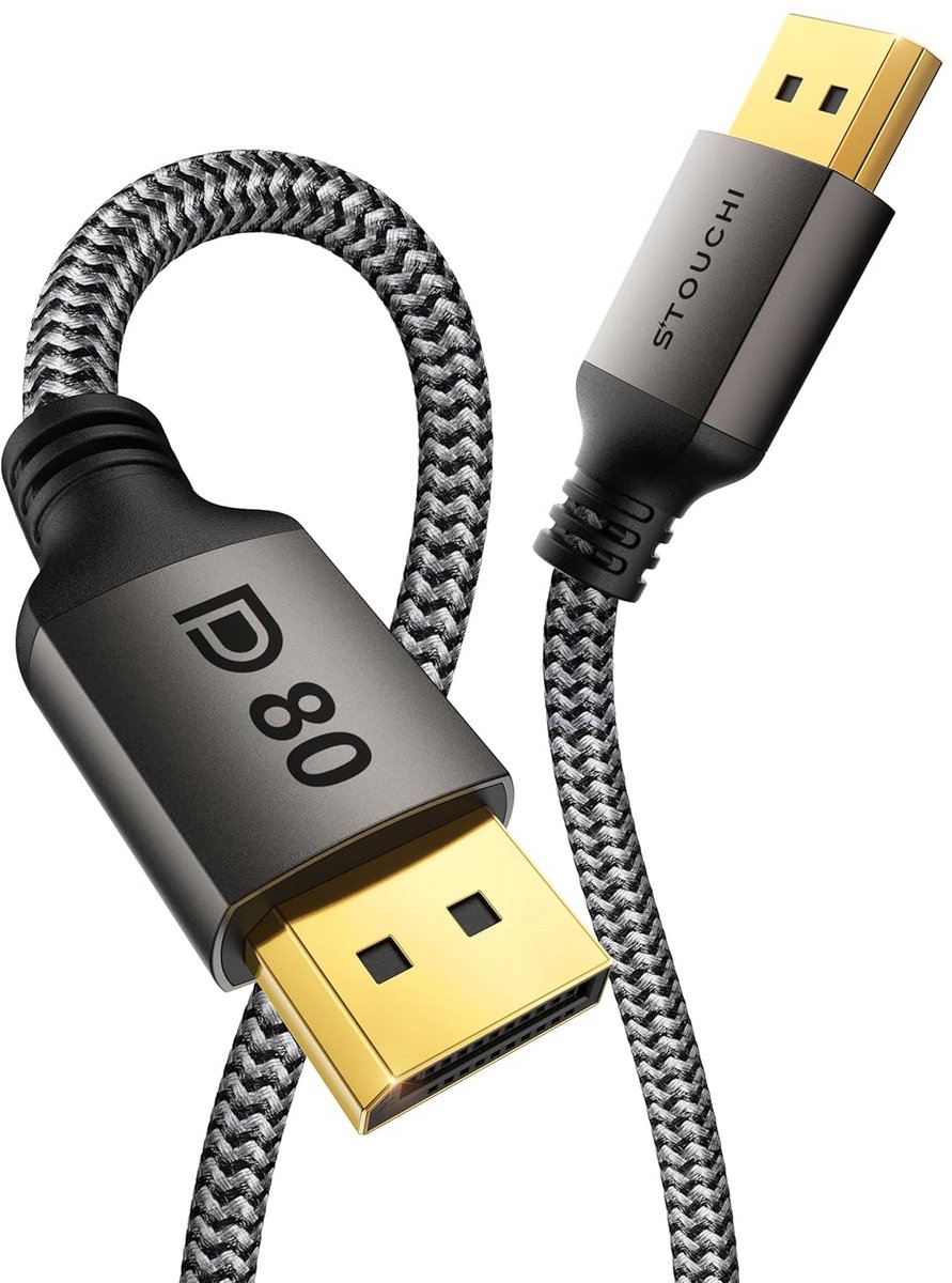 DisplayPort 2.1 Kabel 5 Meter Hoge Snelheid 80 Gbit/s voor 16K en 8K Gaming